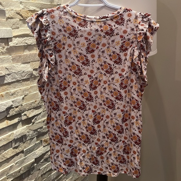 Frill shoulder floral tank top - Picture 4 of 7
